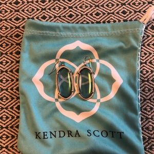 Kendra Scott Elle earrings w/ iridescent stone!